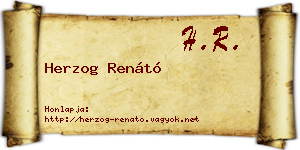 Herzog Renátó névjegykártya